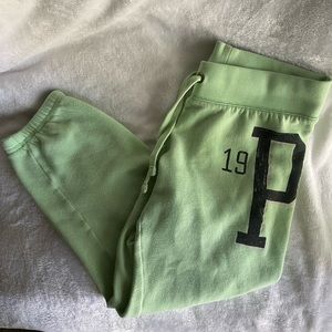 Victoria’s Secret PINK Everyday Lounge Crop  Sweatpants | Green & Black | XS